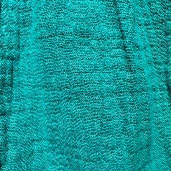 BiBi Kelly Green Button-Up Cotton Blouse NWT Size L - Picture 9 of 9